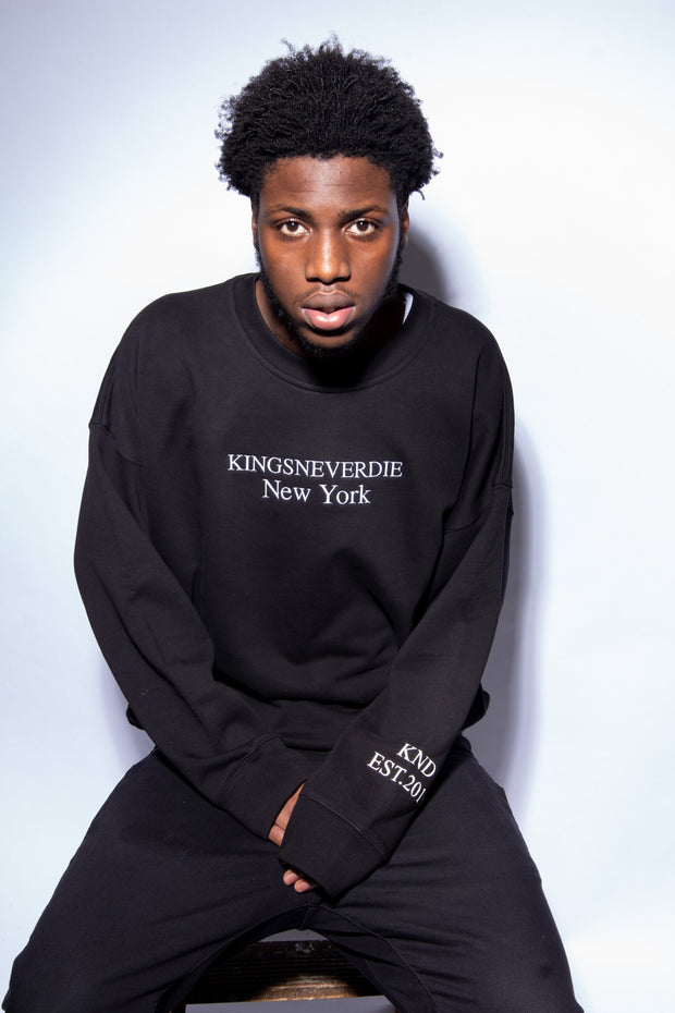 Kingsneverdie Owns New York - Black Crewneck