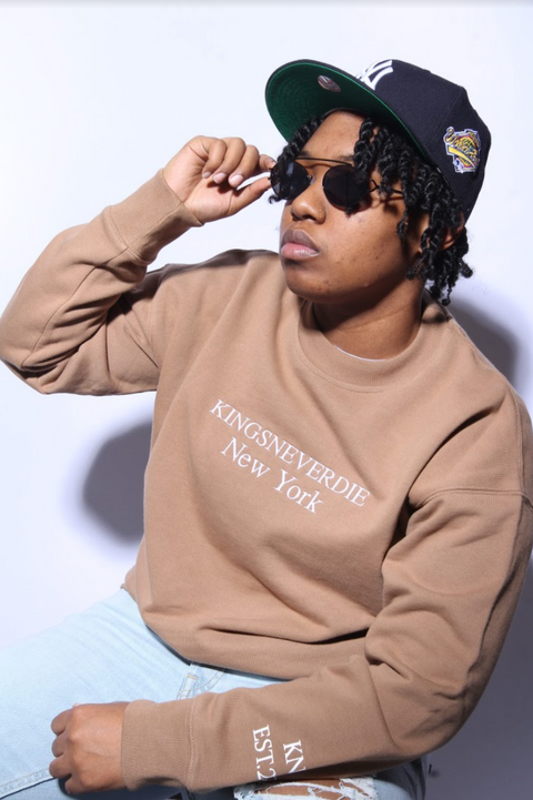 Kingsneverdie Owns New York - Tan Crewneck